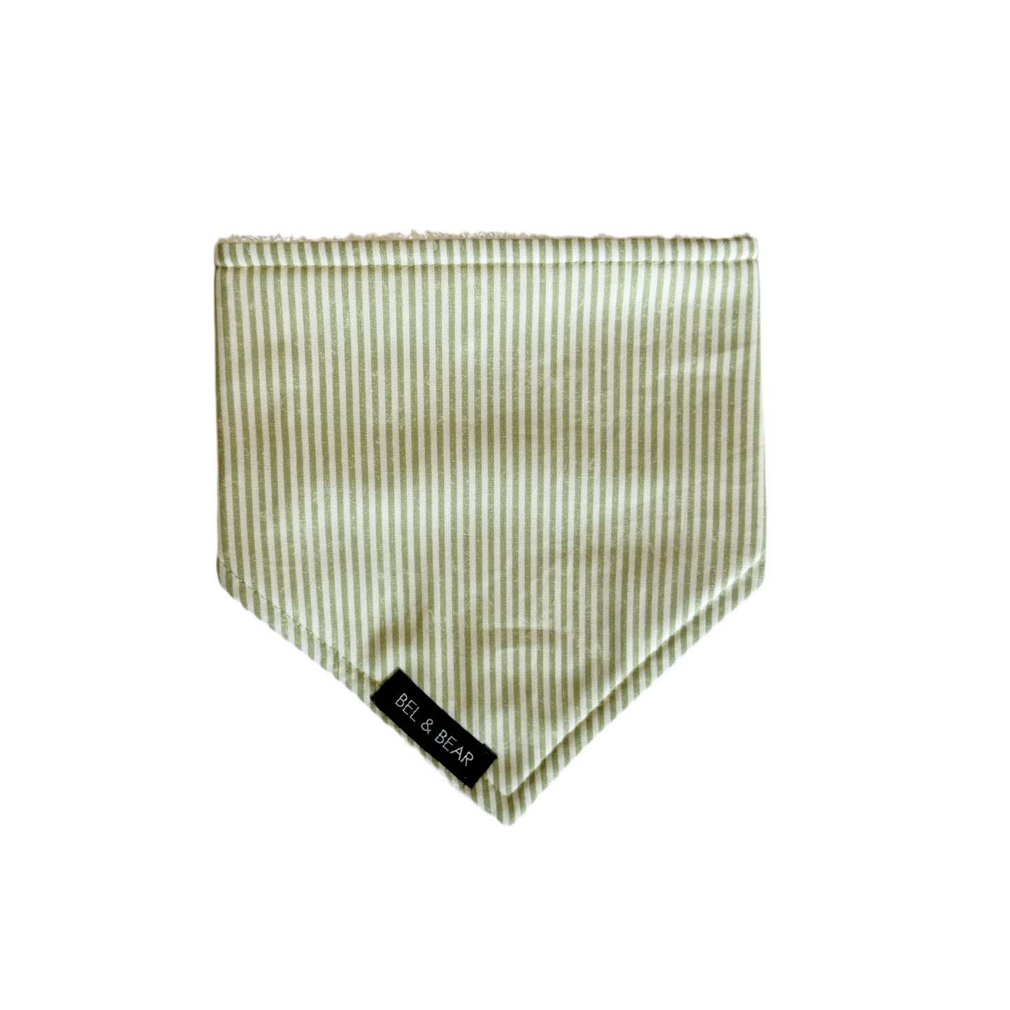 Sage Stripe Dribble Bib