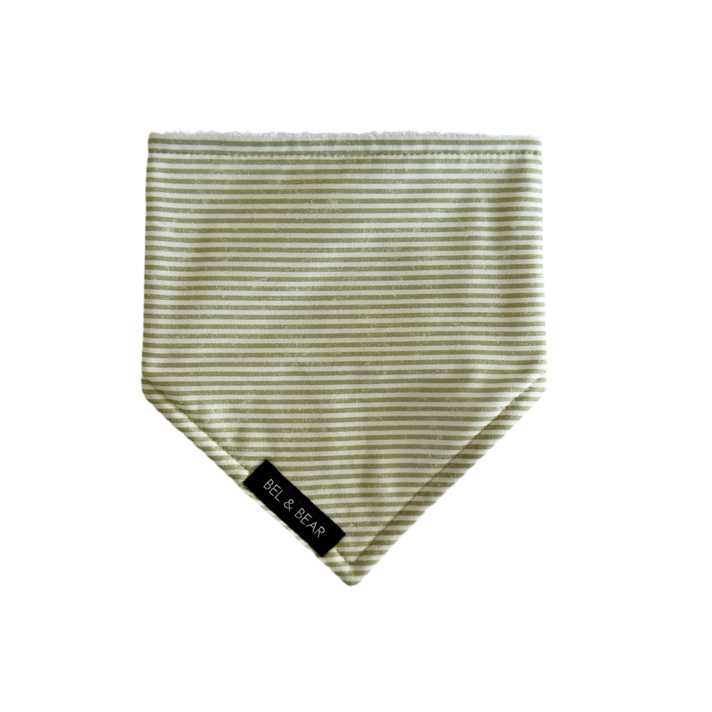 Sage Stripe Dribble Bib