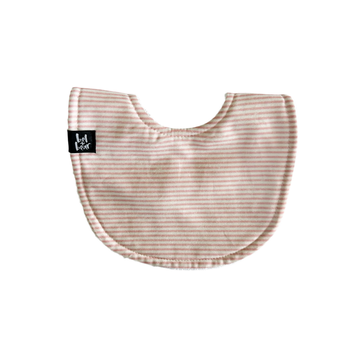Pink Stripe Roundie Bib