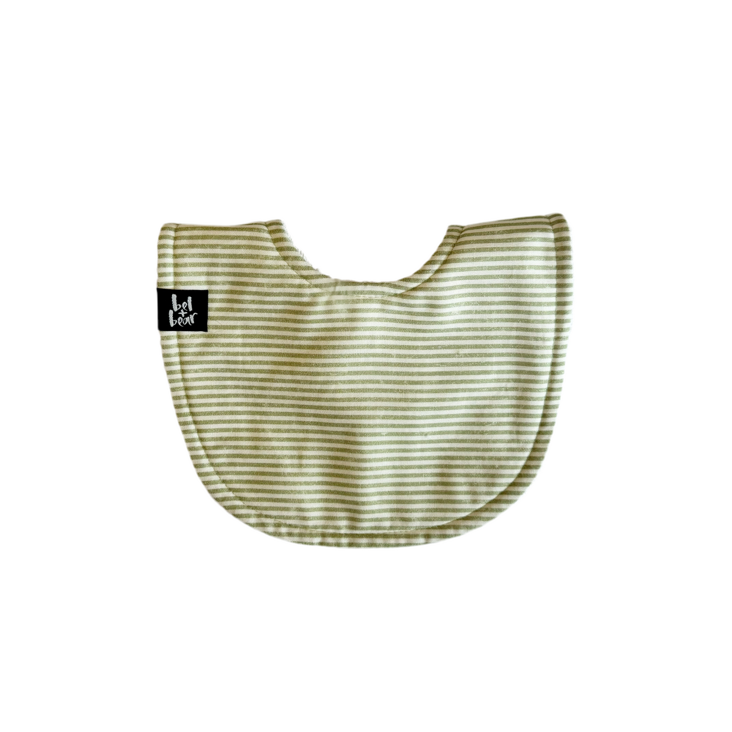 Sage Stripe Roundie Bib