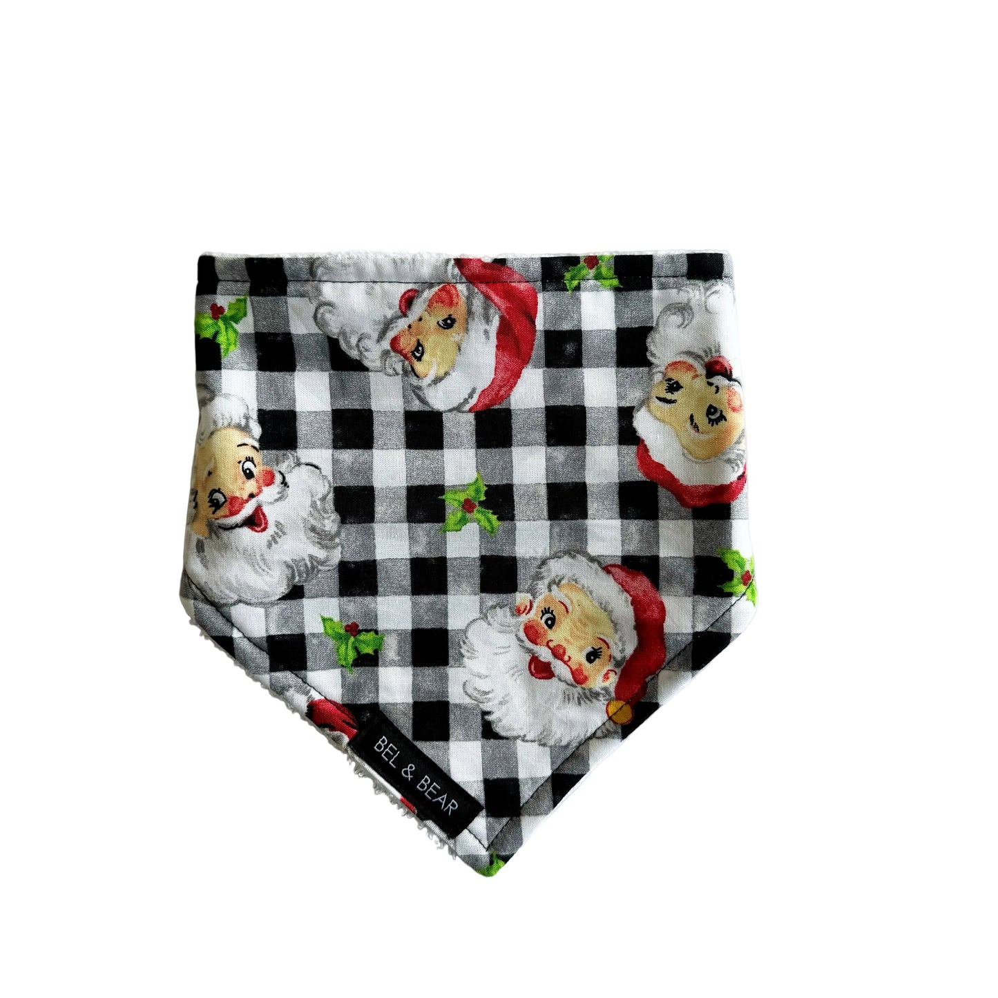 Monochrome Santa Dribble Bib