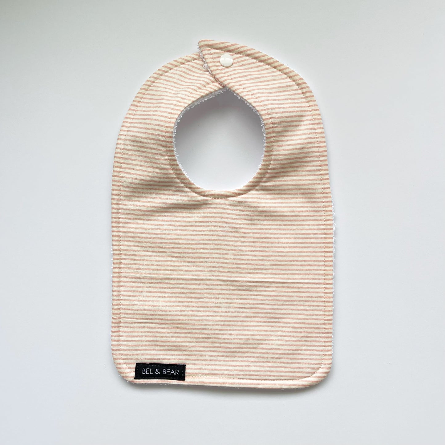 Pink Stripe Traditional Bib