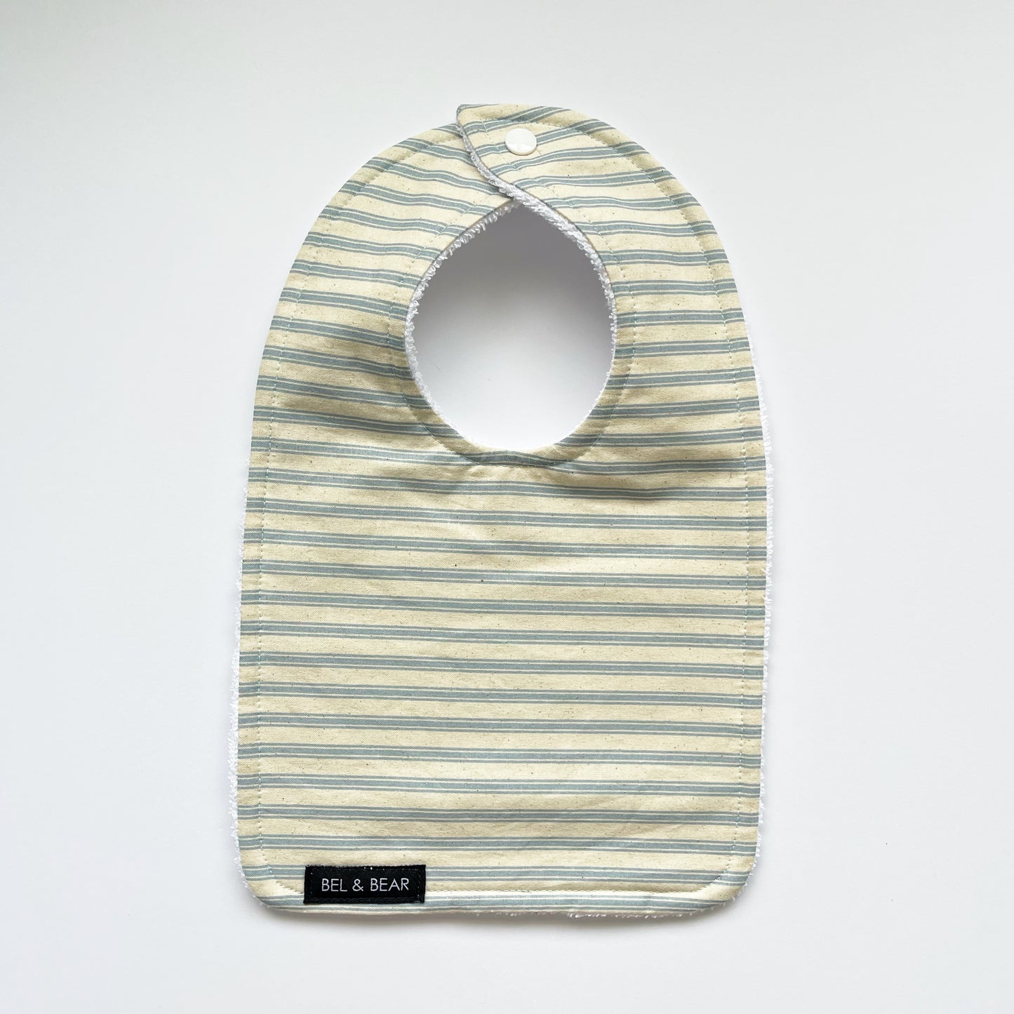 Baby Blue Stripe Traditional Bib