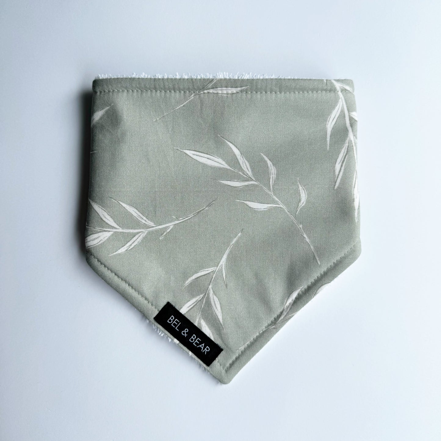 Sage Leaves Dribble Bib