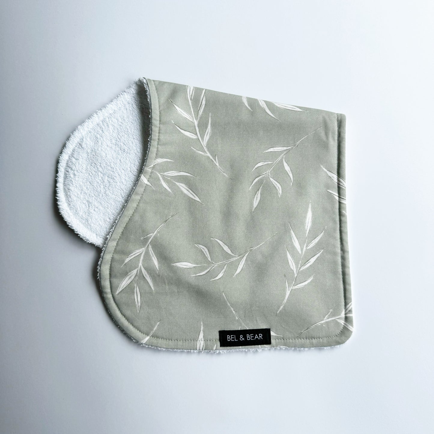 Sage Leaves Burp Cloth