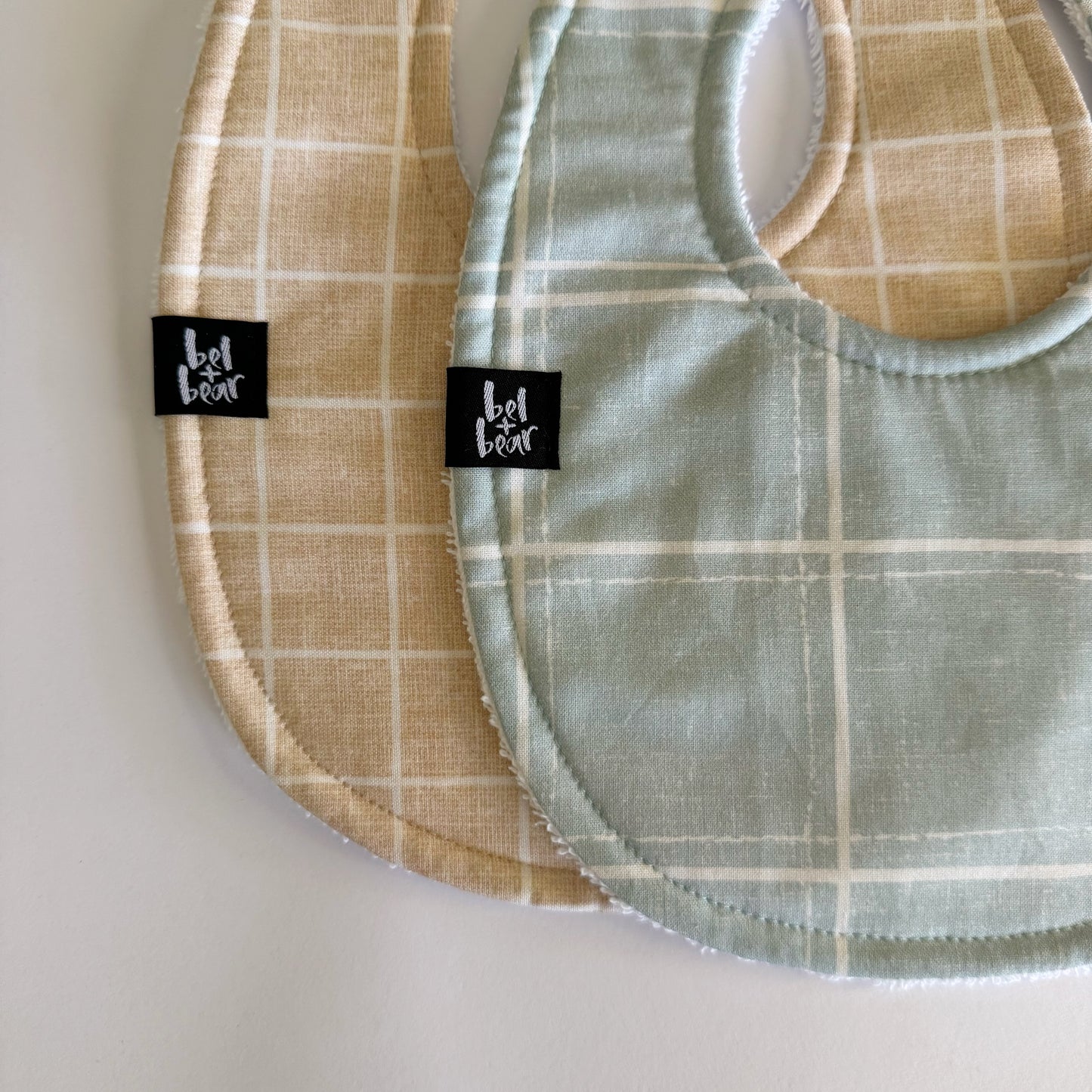 Blue Grid Roundie Bib