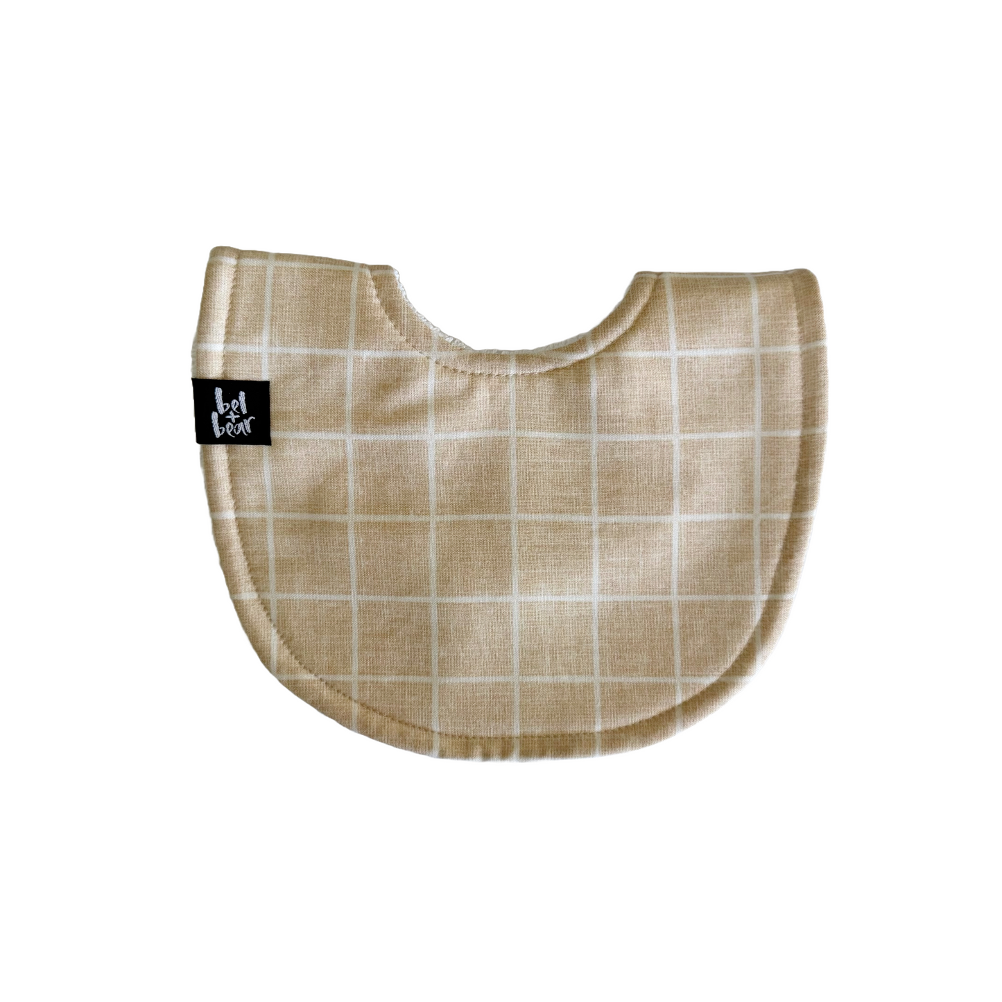 Tan Grid Roundie Bib
