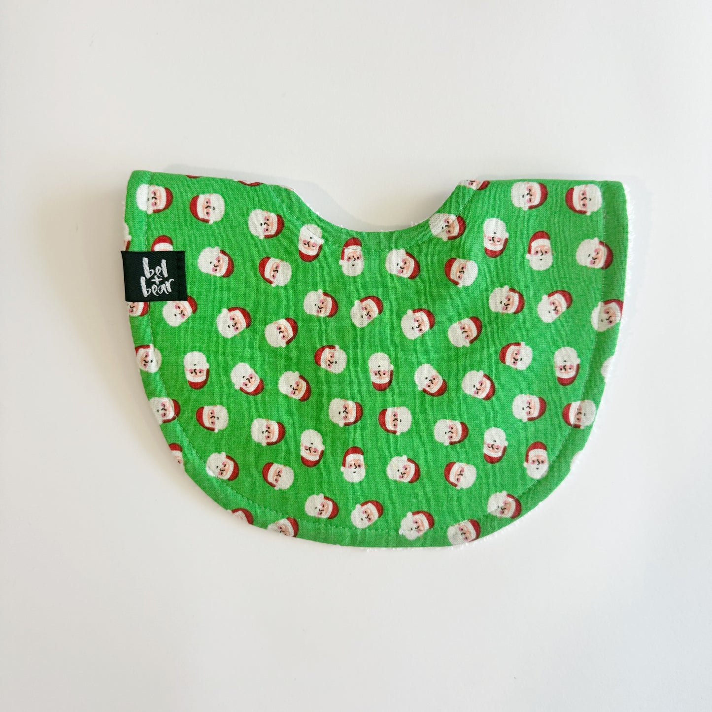 Green Santa Roundie Bib