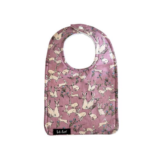 Lilac Bunnies Traditional Bib
