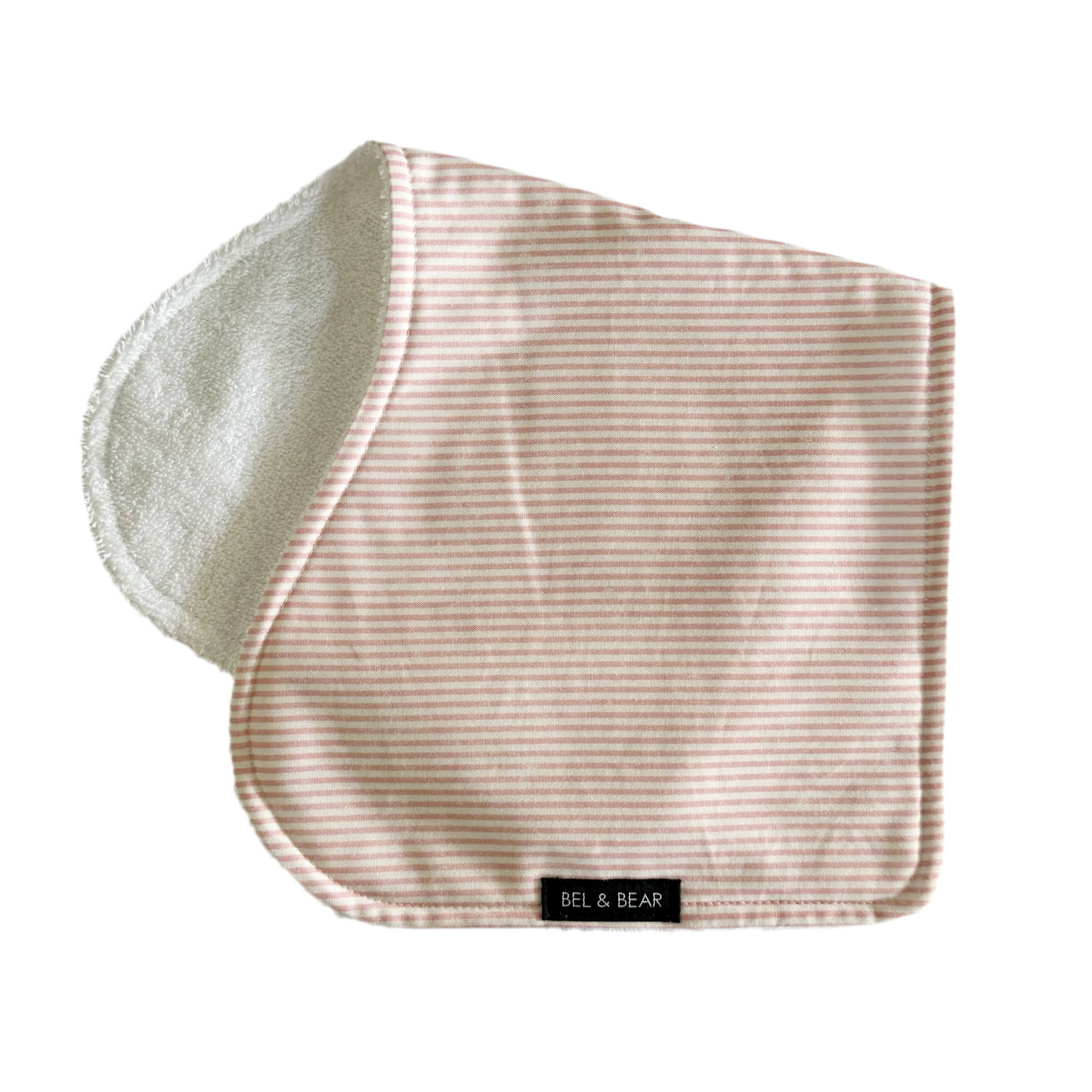 Pink Stripe Burp Cloth