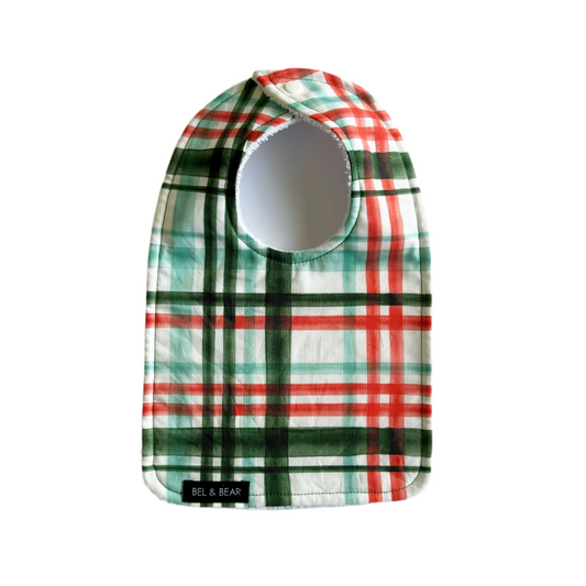 Christmas Check Traditional Bib