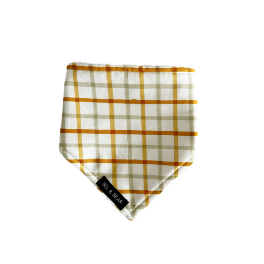 Autumn Check Dribble Bib