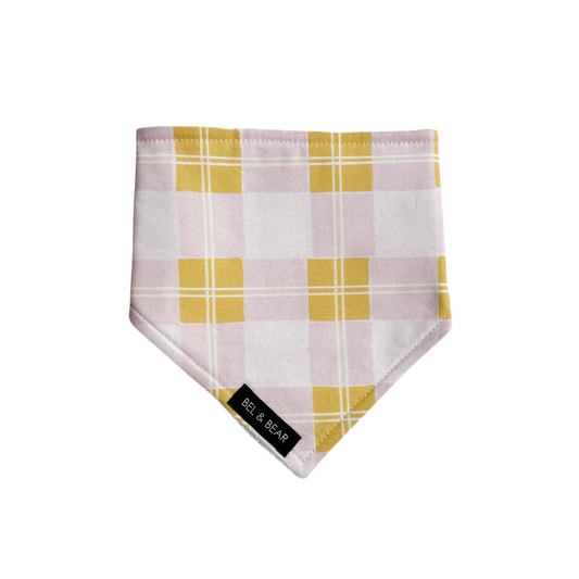 Lilac and Honey Dribble Bib