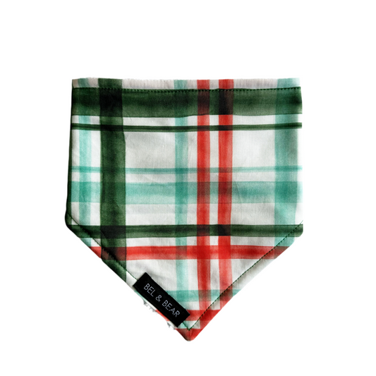 Christmas Check Dribble Bib