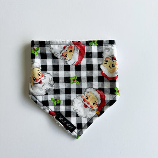 Monochrome Santa Dribble Bib