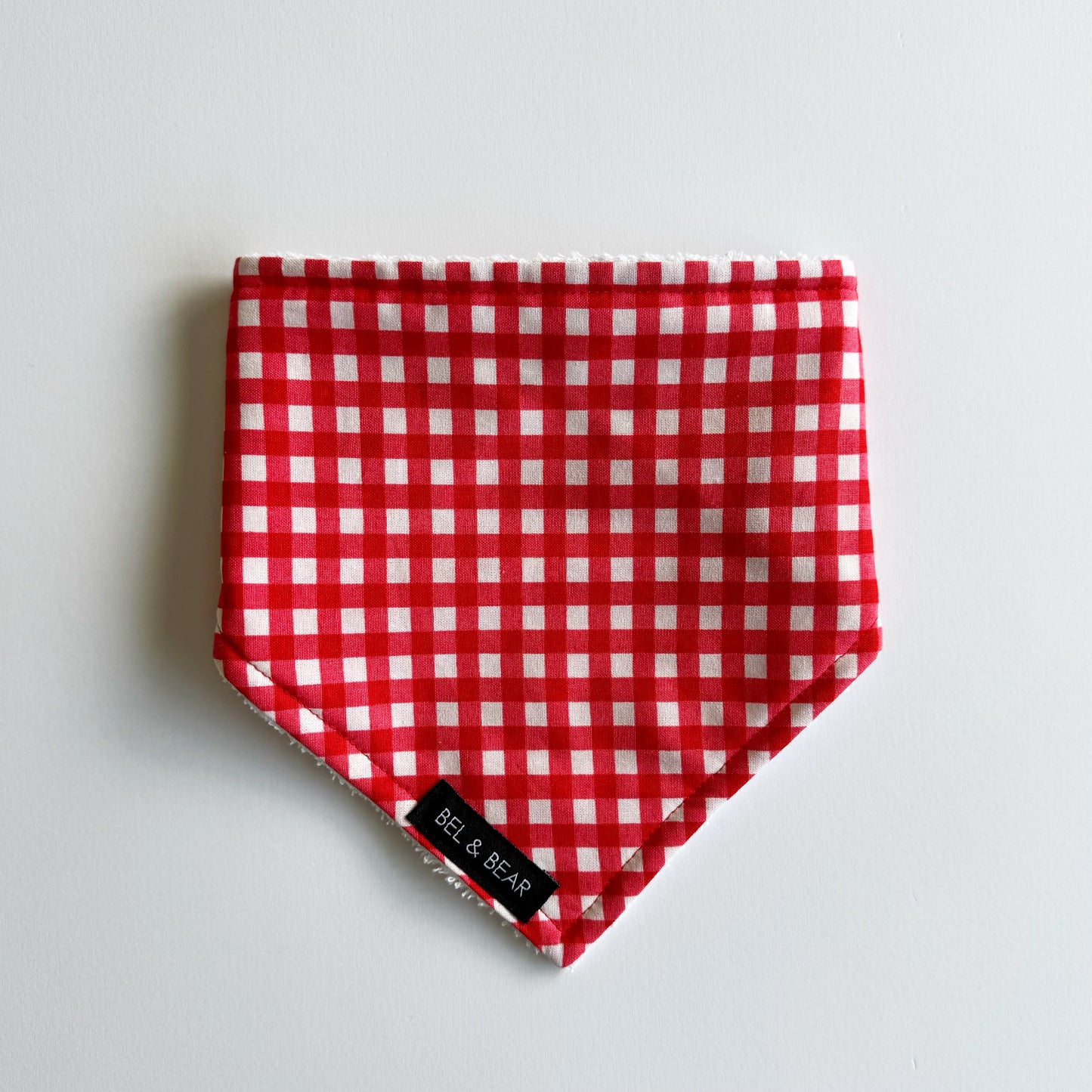 Red Check Dribble Bib