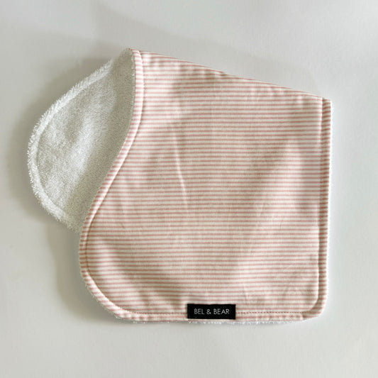 Pink Stripe Burp Cloth