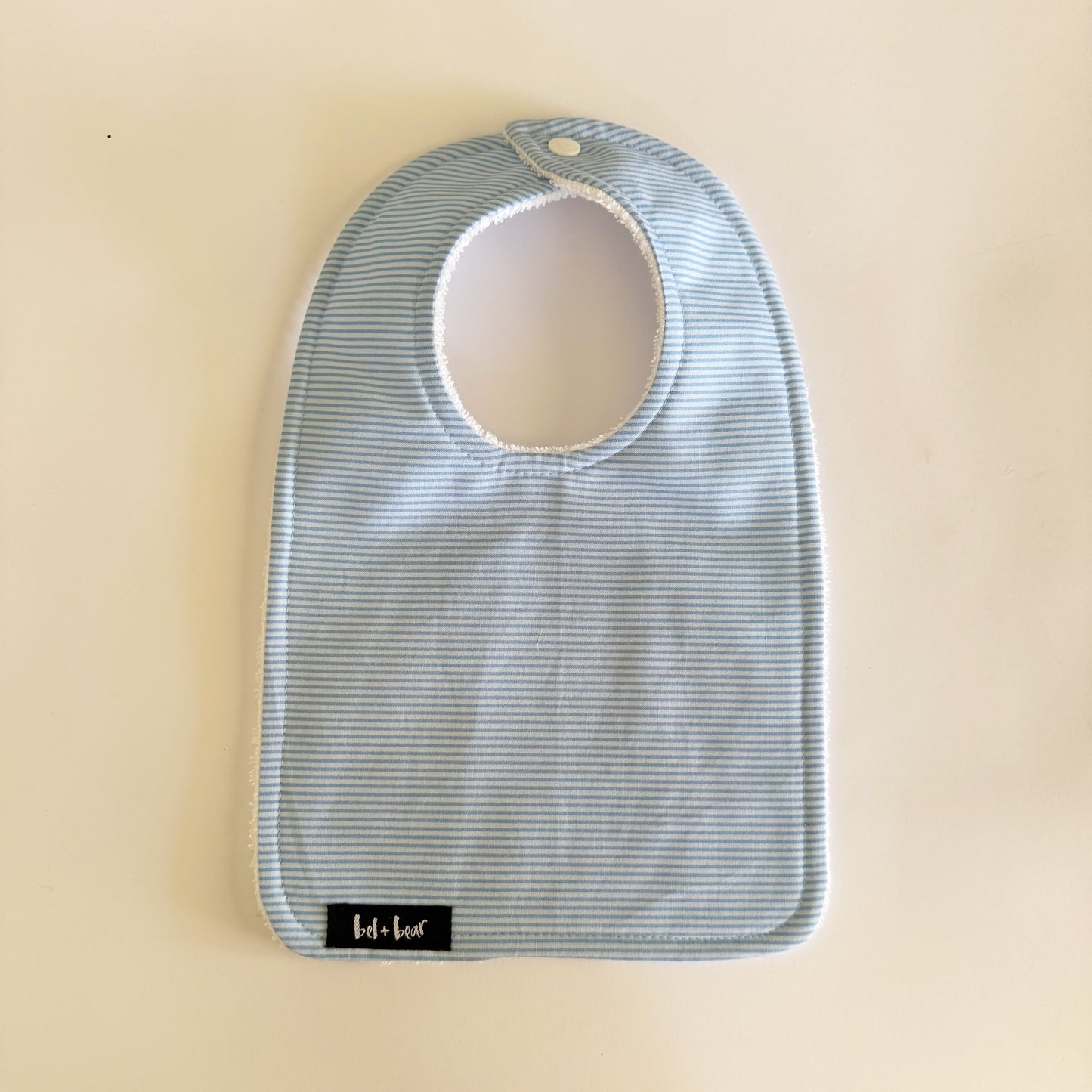 Baby Blue Stripe Traditional Bib