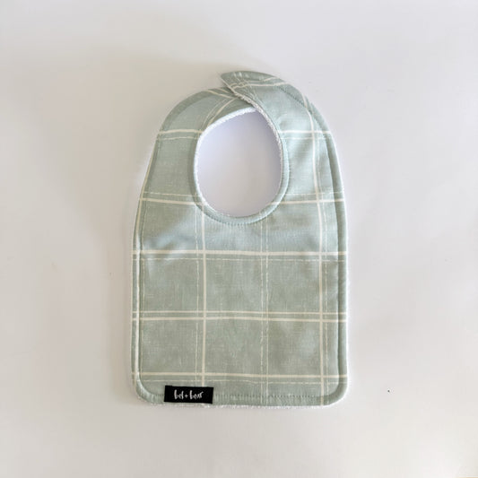 Blue Grid Traditional Bib