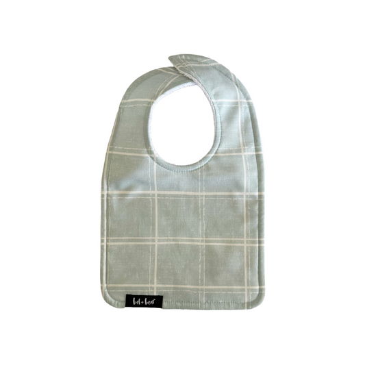 Blue Grid Traditional Bib