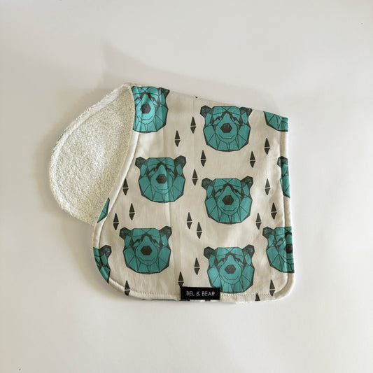 Geo Bear Burp Cloth