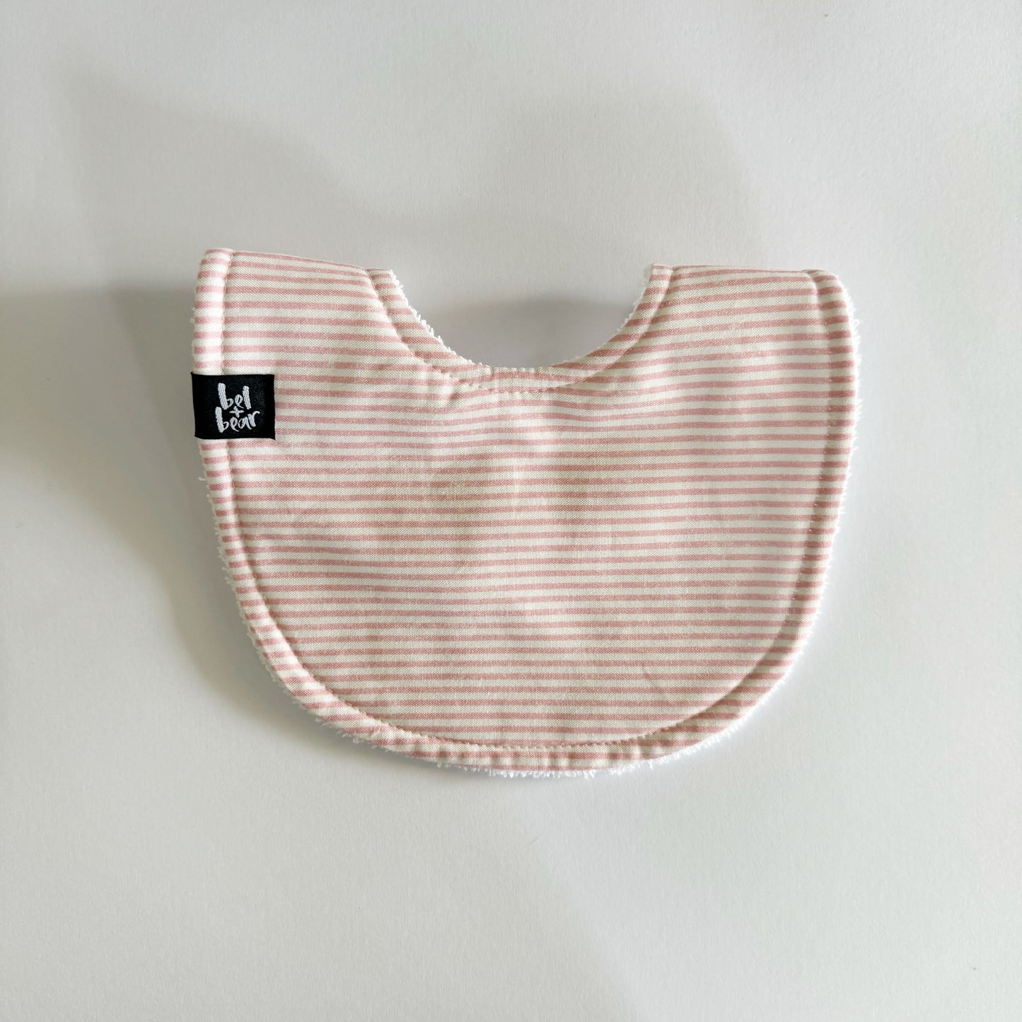 Pink Stripe Roundie Bib