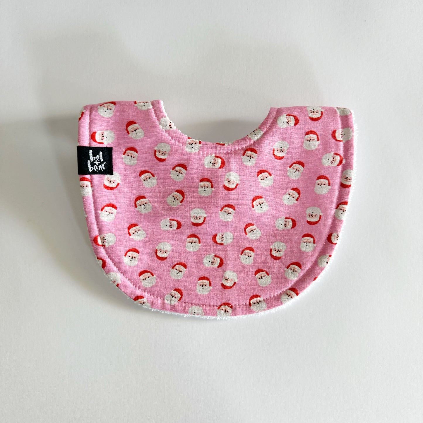 Pink Santa Roundie Bib