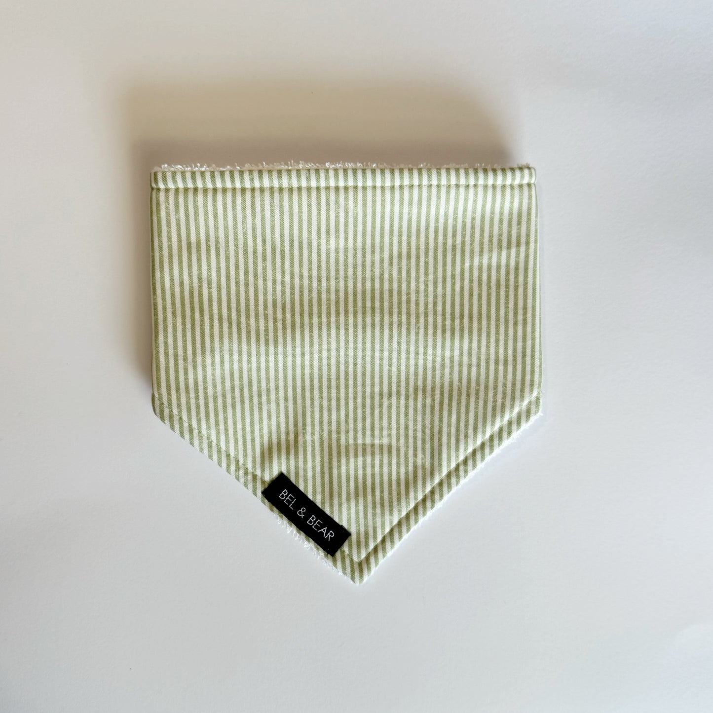 Sage Stripe Dribble Bib