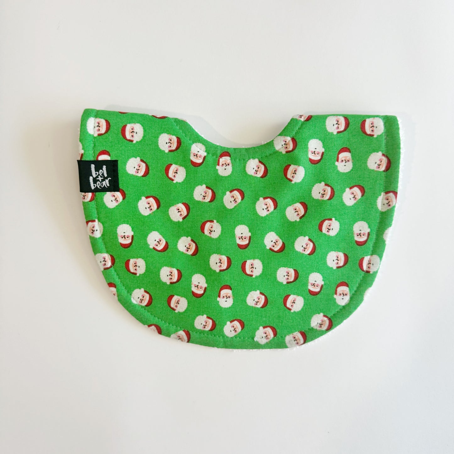 Green Santa  Roundie Bib