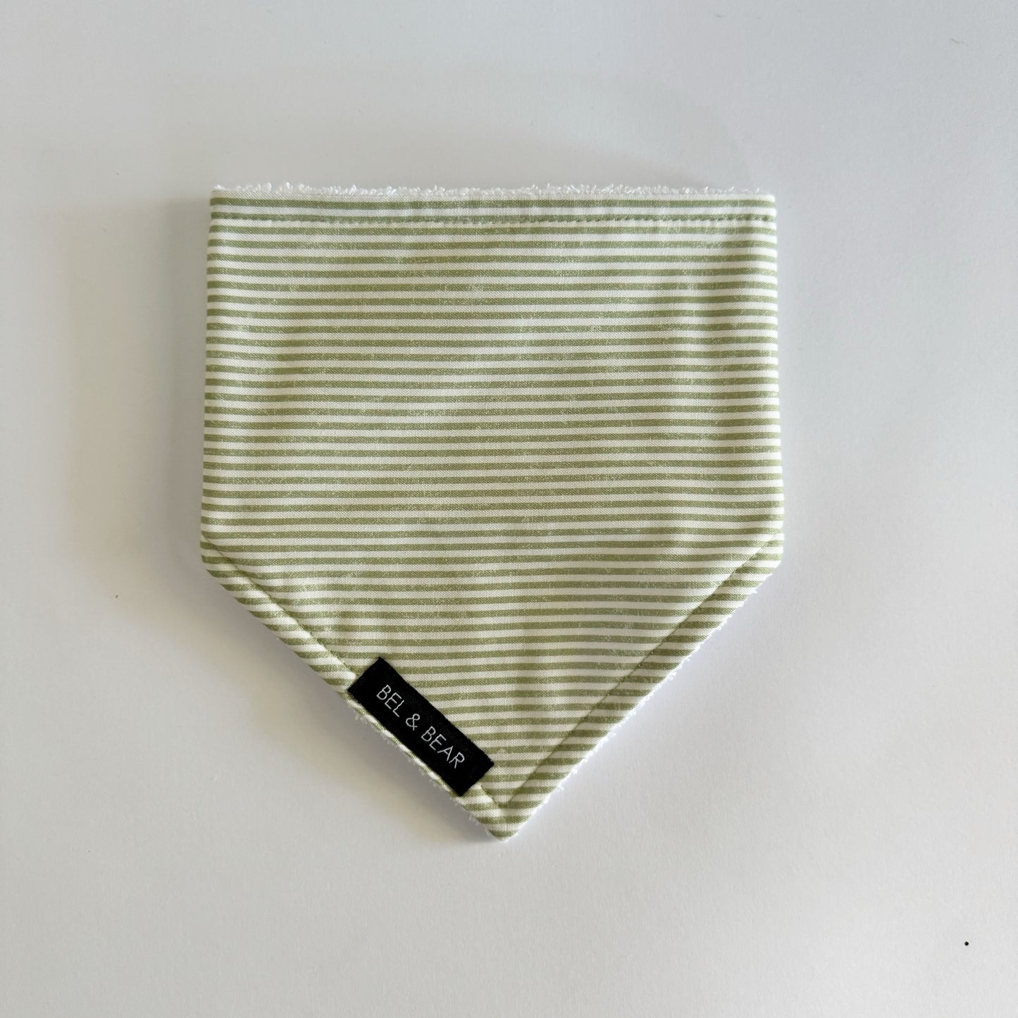 Sage Stripe Dribble Bib